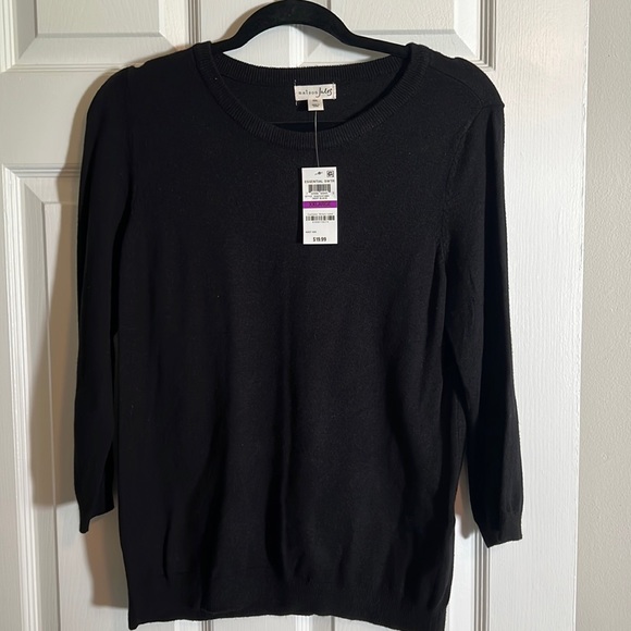 Maison Jules Sweaters - Maison Jules Women’s 3/4 Sleeve Sweater in Black size XXL